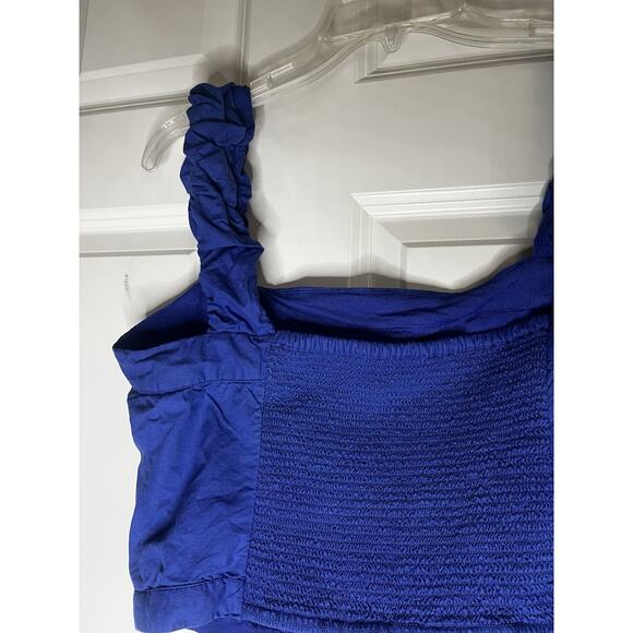 Free People Ashley Cropped Tank OB1716216 Mazarine Blue Motif Women's Xl - Picture 8 of 10